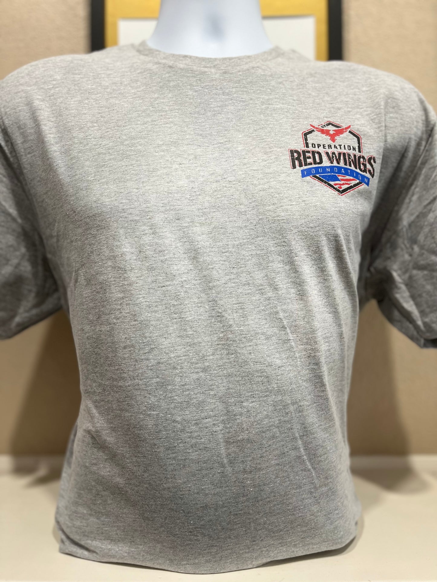 ORWF Softstyle T-Shirt – Distressed Flag (Sport Gray)